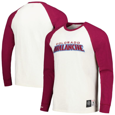 Mitchell & Ness Cream Colorado Avalanche Legendary Slub Vintage Raglan Long Sleeve T-shirt