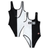 G-iii 4her By Carl Banks Women's Black/white Las Vegas Raiders Last Stand One-piece Swimsuit In Black