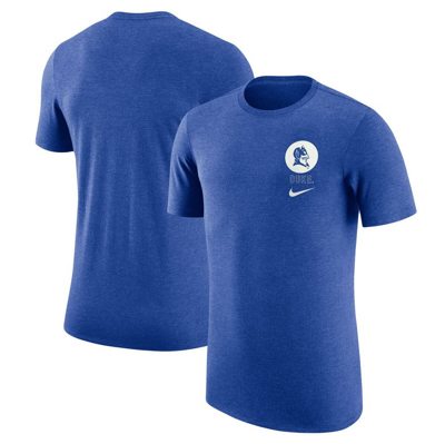 Nike Men's Heather Gray Duke Blue Devils Retro Tri-blend T-shirt