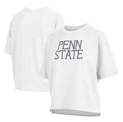 Pressbox White Penn State Nittany Lions Motley Crew Chain Stitch Slub Waist Length Boxy T-shirt