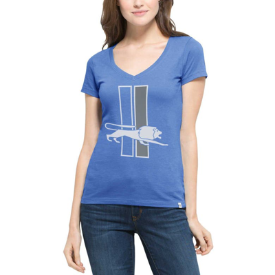 47 ' Blue Detroit Lions Crosstown Flanker V-neck T-shirt