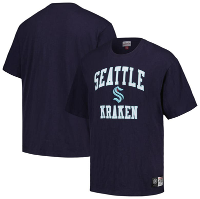 Mitchell & Ness Deep Sea Blue Seattle Kraken Legendary Slub T-shirt In Navy