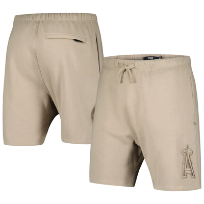 Pro Standard Khaki Los Angeles Angels Neutral Fleece Shorts