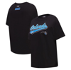 Pro Standard Black Orlando Magic Script Boyfriend T-shirt In Black