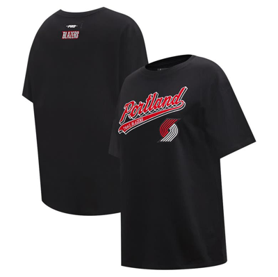 Pro Standard Black Sacramento Kings Script Boyfriend T-shirt