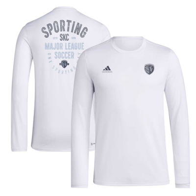 Adidas Originals Adidas White Sporting Kansas City Local Stoic Long Sleeve T-shirt