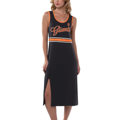 G-iii 4her By Carl Banks Black San Francisco Giants Main Field Maxi Dress