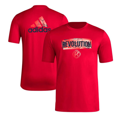 Adidas Originals Men's Adidas Red New England Revolution Local Pop Aeroready T-shirt