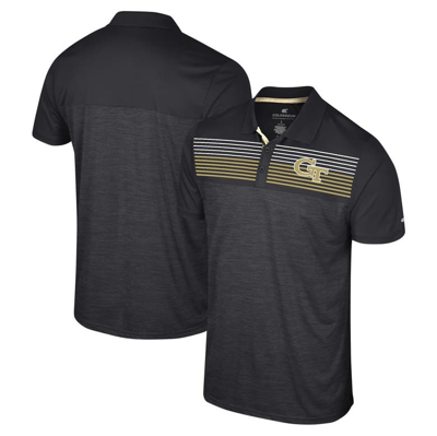 Colosseum Gold Georgia Tech Yellow Jackets Langmore Polo In Black