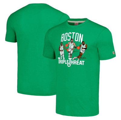 Homage Jrue Holiday/jayson Tatum/jaylen Brown Heather Kelly Green Boston Celtics Triple Threat Playe