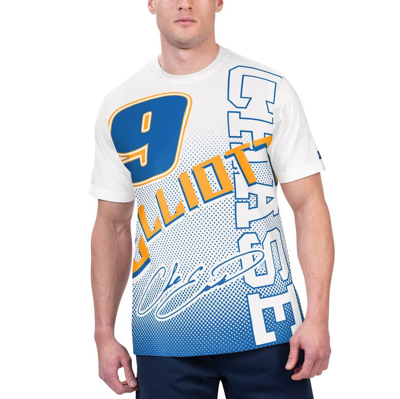 Starter White Chase Elliott Extreme Lineman Graphic T-shirt