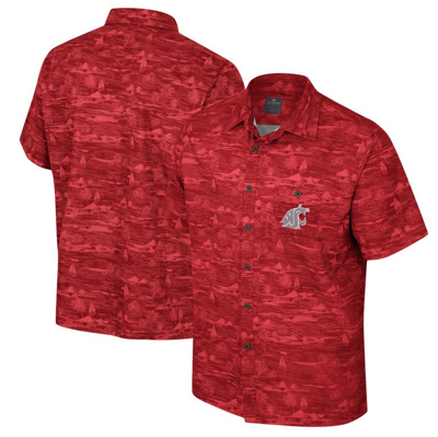Colosseum Crimson Washington State Cougars Ozark Button-up Shirt