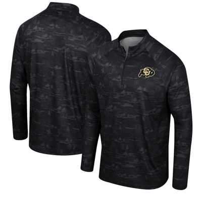 Colosseum Black Colorado Buffaloes Carson Raglan Quarter-zip Jacket