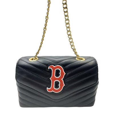Cuce Boston Red Sox Quilted Crossbody Purse In Black