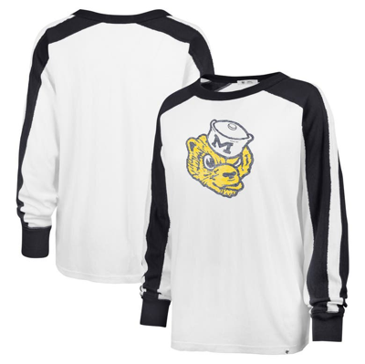 47 ' White Michigan Wolverines Premier Caribou Long Sleeve T-shirt