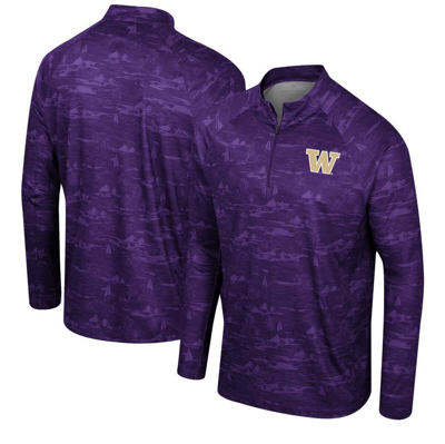 Colosseum Purple Washington Huskies Carson Raglan Quarter-zip Jacket