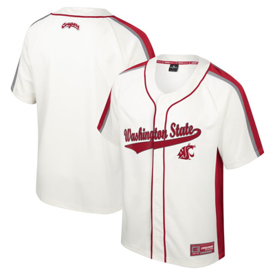 Colosseum Cream Washington State Cougars Ruth Button-up Baseball Jersey