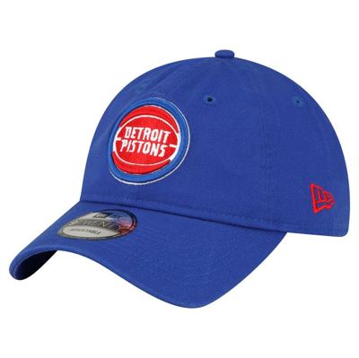 New Era Men's Blue Detroit Pistons Official The League 9forty Adjustable Hat In Black/black