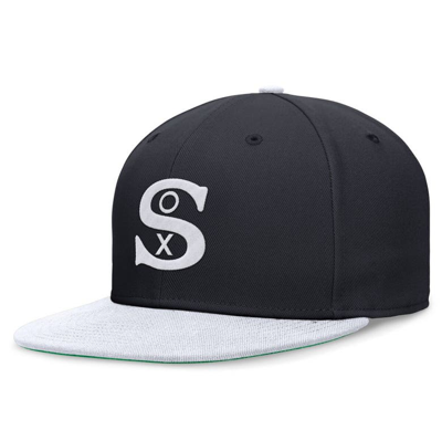 Nike Men's  Navy, White Distressed Chicago White Sox Rewind Cooperstown True Performance Fitted Hat In Navy,white