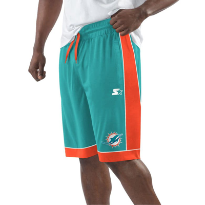 Starter Aqua/orange Miami Dolphins Fan Favorite Fashion Shorts