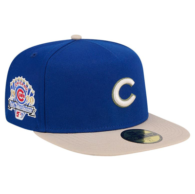 New Era Royal Chicago Cubs Canvas A-frame 59fifty Fitted Hat