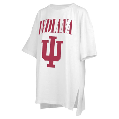 Pressbox White Indiana Hoosiers Lickety-split Oversized T-shirt