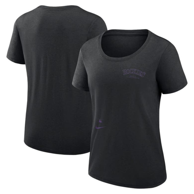 Nike Black Colorado Rockies Authentic Collection Performance Scoop Neck T-shirt
