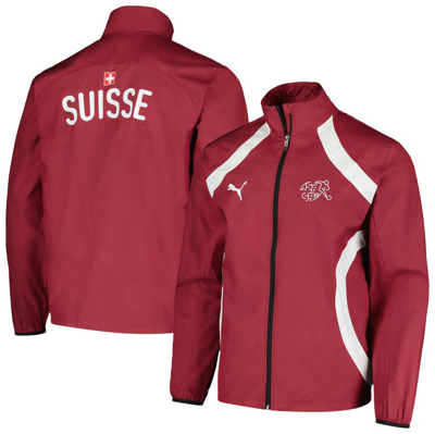 Puma Red Switzerland National Team 2024 Pre-match Full-zip Hoodie Jacket