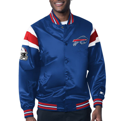 Starter Royal Buffalo Bills Satin Full-snap Varsity Jacket