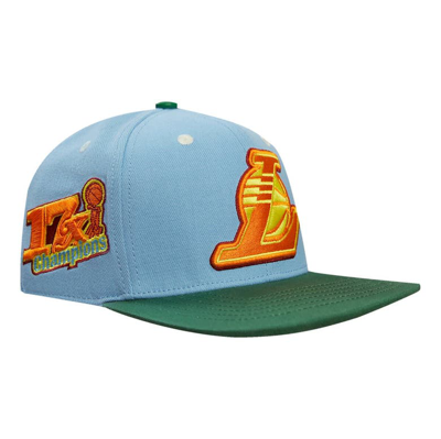 Pro Standard Light Blue/green Los Angeles Lakers Retro Program 2-tone Snapback Hat