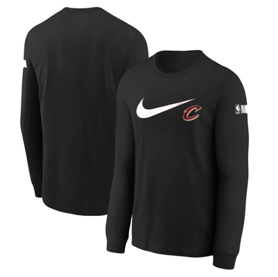 Nike Kids' Youth  Black Cleveland Cavaliers Swoosh Long Sleeve T-shirt