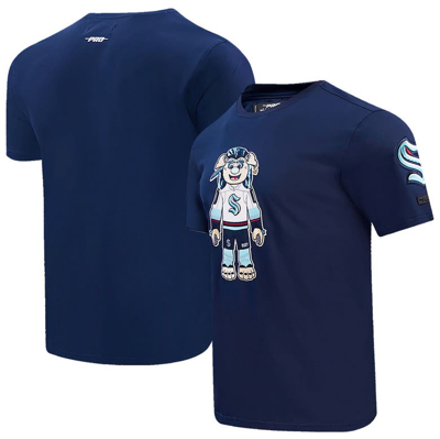 Pro Standard Deep Sea Blue Seattle Kraken Mascot T-shirt In Navy