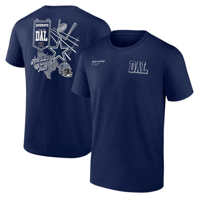 Fanatics Branded Navy Dallas Cowboys Split Zone T-shirt In Ath Navy