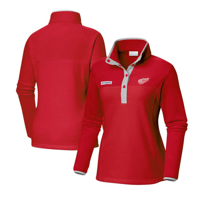 Columbia Red Detroit Red Wings Benton Springs Half-snap Jacket