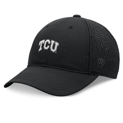 Top Of The World Black Tcu Horned Frogs Liquesce Trucker Adjustable Hat
