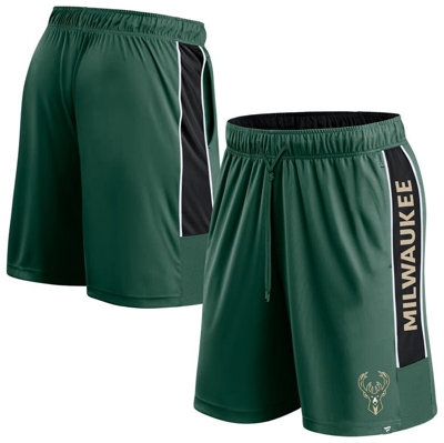 Fanatics Branded Hunter Green Milwaukee Bucks Game Winner Defender Shorts
