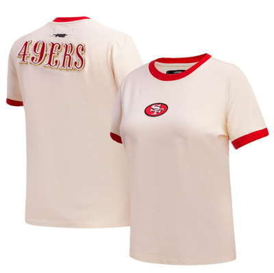 Pro Standard Cream San Francisco 49ers Retro Classic Ringer T-shirt