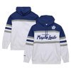 MITCHELL & NESS MITCHELL & NESS WHITE/BLUE TORONTO MAPLE LEAFS HEAD COACH PULLOVER HOODIE