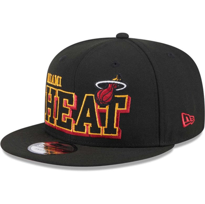 New Era Black Miami Heat Gameday 59fifty Snapback Hat
