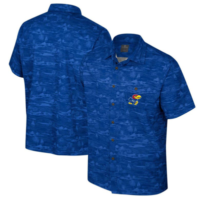 Colosseum Royal Kansas Jayhawks Ozark Button-up Shirt