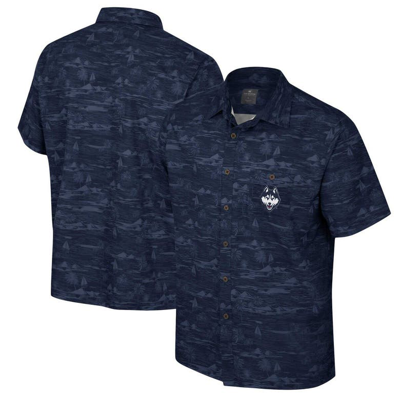Colosseum Navy Uconn Huskies Ozark Button-up Shirt