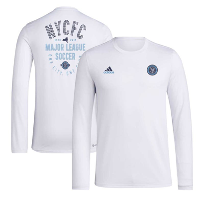 Adidas Originals Adidas White New York City Fc Local Stoic Long Sleeve T-shirt