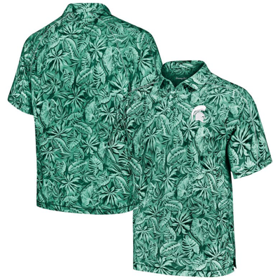 Tommy Bahama Green Michigan State Spartans Tropical Score Islandzone Polo