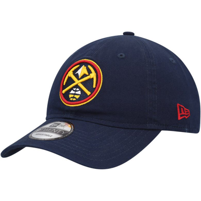 New Era Navy Denver Nuggets Team 2.0 9twenty Adjustable Hat In Black/black