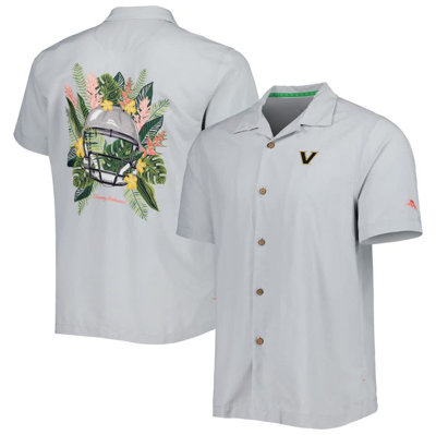 Tommy Bahama Gray Vanderbilt Commodores Coconut Point Frondly Fan Camp Islandzone Button-up Shirt