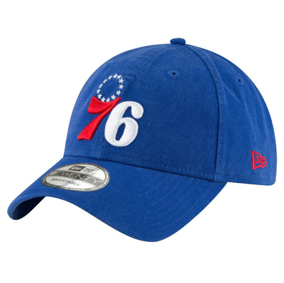 New Era Royal Philadelphia 76ers Team 2.0 9twenty Adjustable Hat In Blue