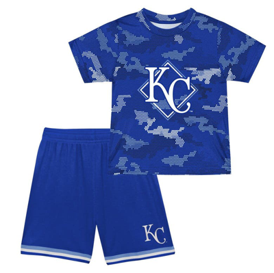 Outerstuff Kids' Toddler Fanatics Branded Royal Kansas City Royals Field Ball T-shirt & Shorts Set