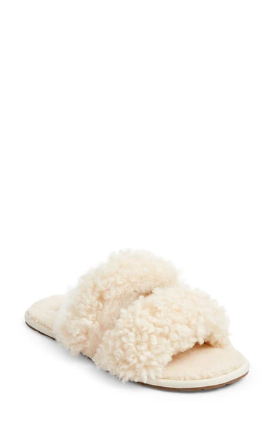 Ugg Maxi Curly Scuffetta Slippers In Creamy Natural