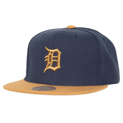 Mitchell & Ness Navy Detroit Tigers Work It Snapback Hat In Blue