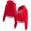 PRO STANDARD PRO STANDARD RED WASHINGTON WIZARDS SCRIPT TAIL CROPPED PULLOVER HOODIE